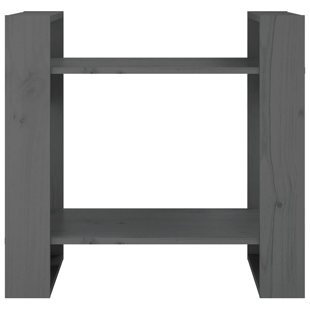 Kirjahylly/tilanjakaja harmaa 60x35x57 cm täysi mänty - Sisustajankoti.fi