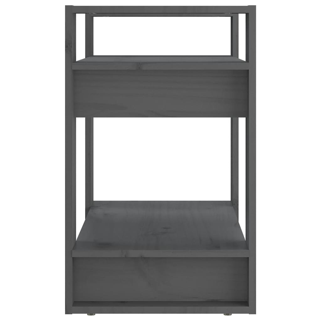 Kirjahylly/tilanjakaja harmaa 60x35x57 cm täysi mänty - Sisustajankoti.fi
