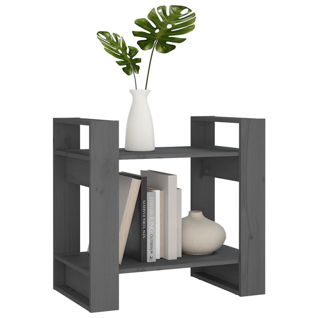 Kirjahylly/tilanjakaja harmaa 60x35x57 cm täysi mänty - Sisustajankoti.fi