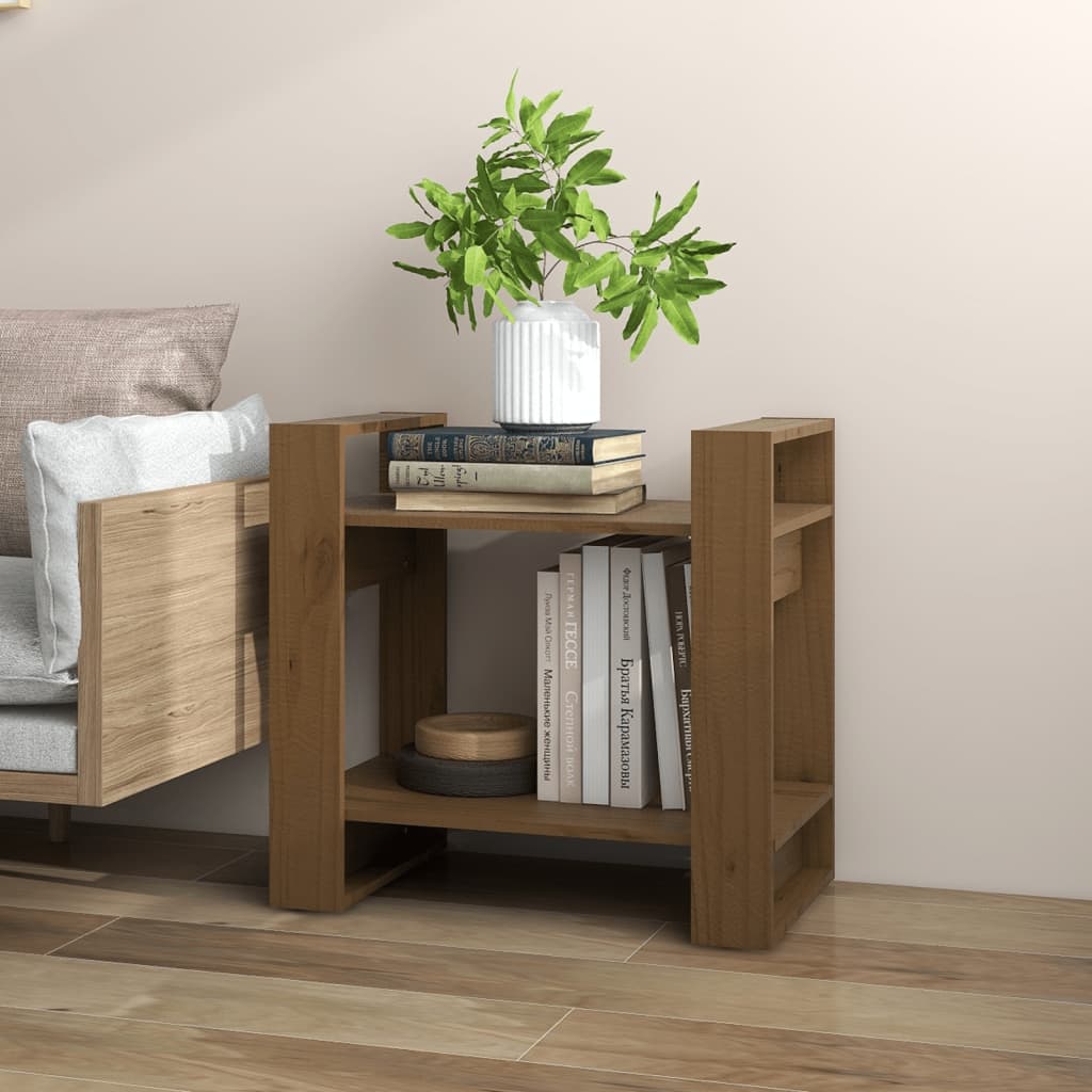 Kirjahylly/tilanjakaja hunajanruskea 60x35x57 cm täysi mänty - Sisustajankoti.fi