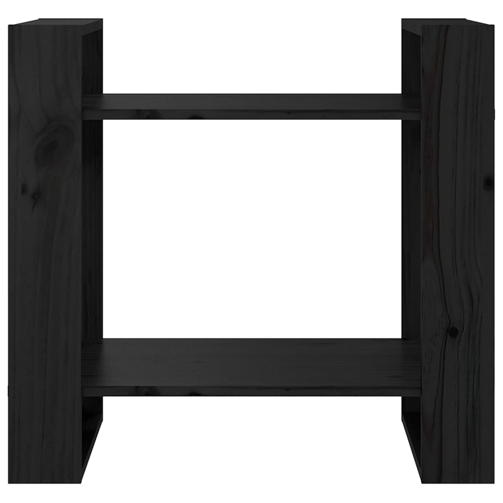 Kirjahylly/tilanjakaja musta 60x35x57 cm täysi mänty - Sisustajankoti.fi