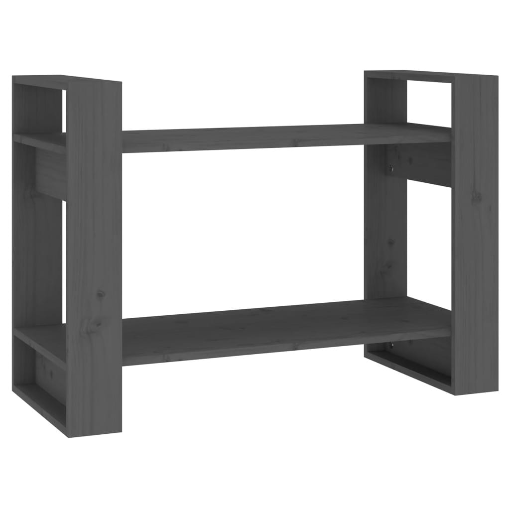 Kirjahylly/tilanjakaja harmaa 80x35x56,5 cm täysi mänty - Sisustajankoti.fi
