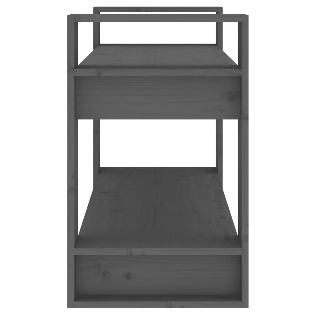 Kirjahylly/tilanjakaja harmaa 80x35x56,5 cm täysi mänty - Sisustajankoti.fi