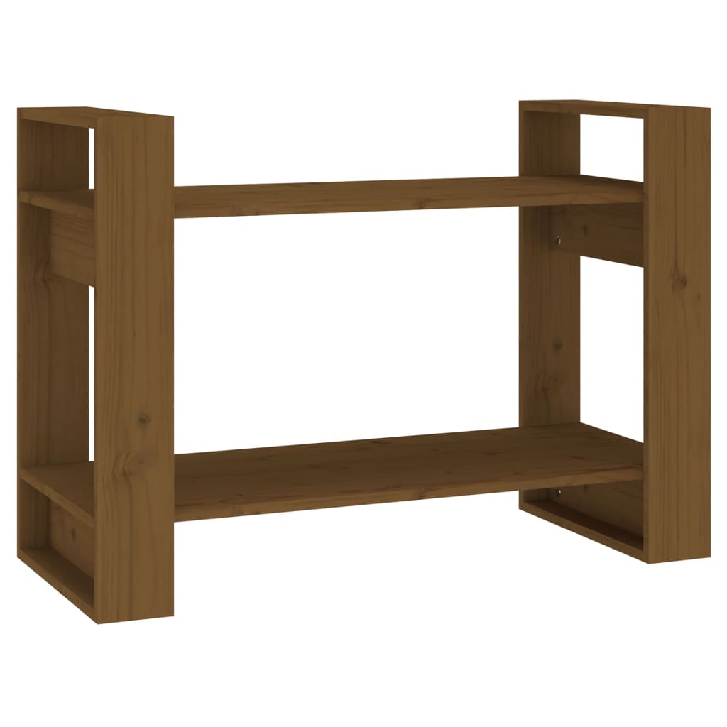 Kirjahylly/tilanjakaja hunajanruskea 80x35x56,5 cm täysi mänty - Sisustajankoti.fi