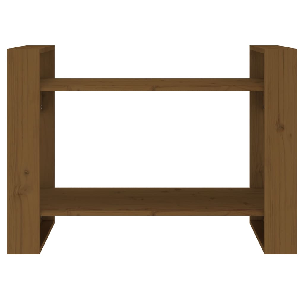 Kirjahylly/tilanjakaja hunajanruskea 80x35x56,5 cm täysi mänty - Sisustajankoti.fi