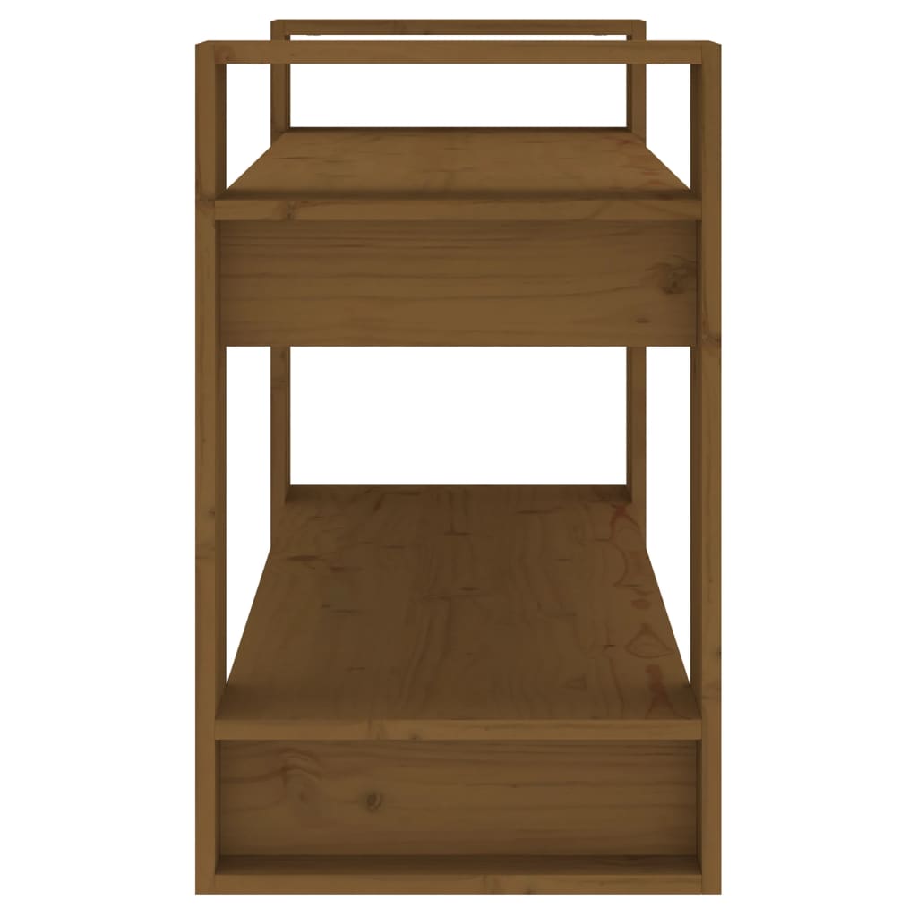 Kirjahylly/tilanjakaja hunajanruskea 80x35x56,5 cm täysi mänty - Sisustajankoti.fi