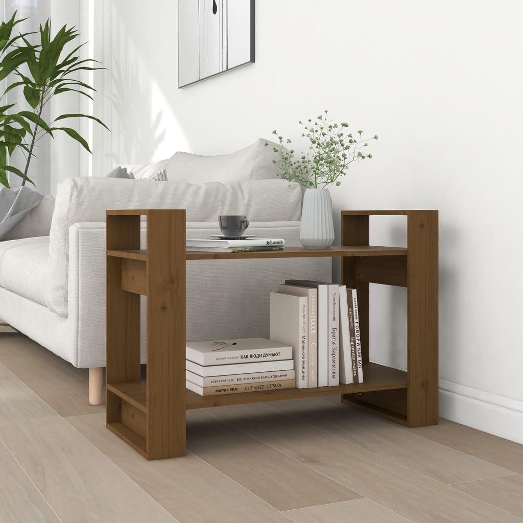 Kirjahylly/tilanjakaja hunajanruskea 80x35x56,5 cm täysi mänty - Sisustajankoti.fi