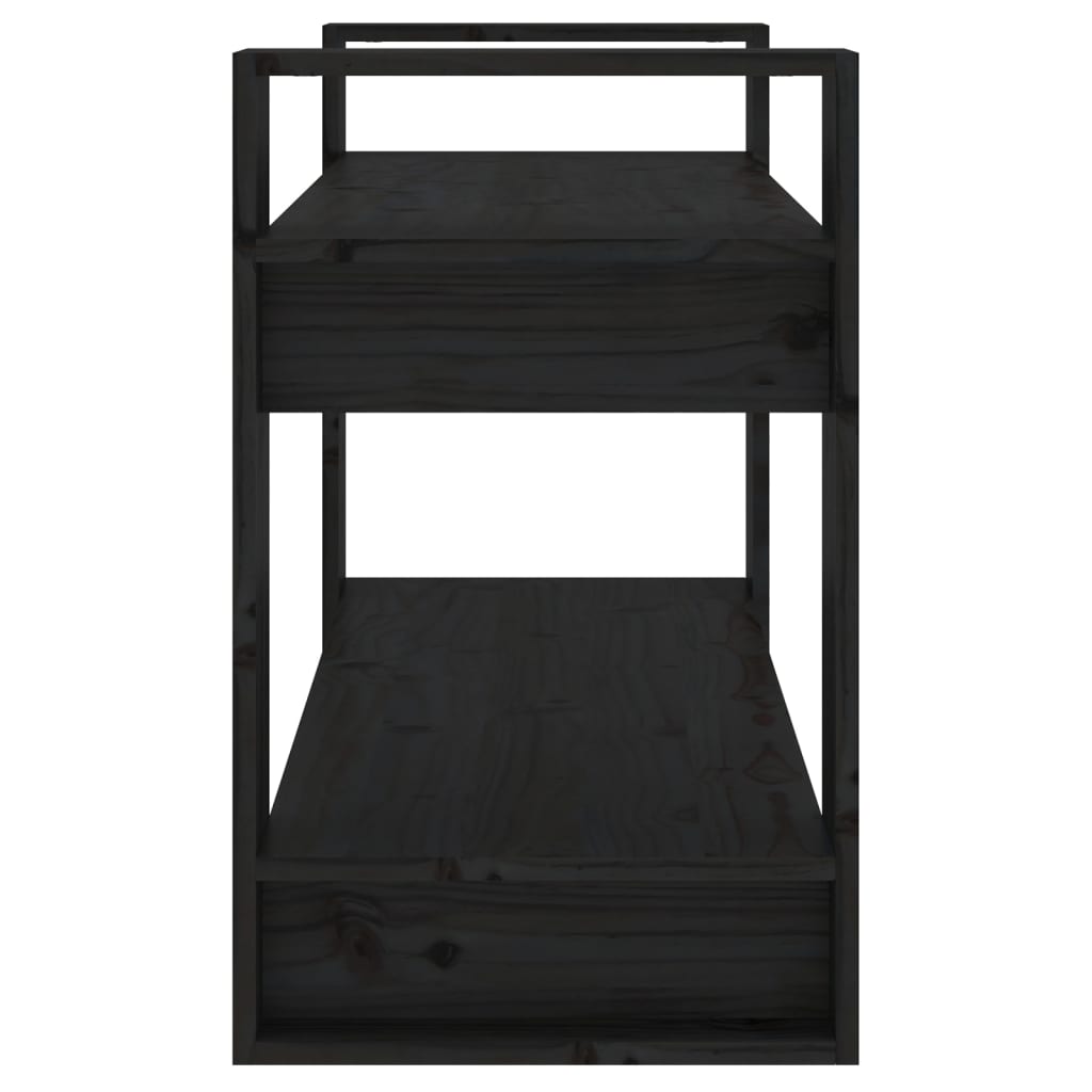 Kirjahylly/tilanjakaja musta 80x35x56,5 cm täysi mänty - Sisustajankoti.fi