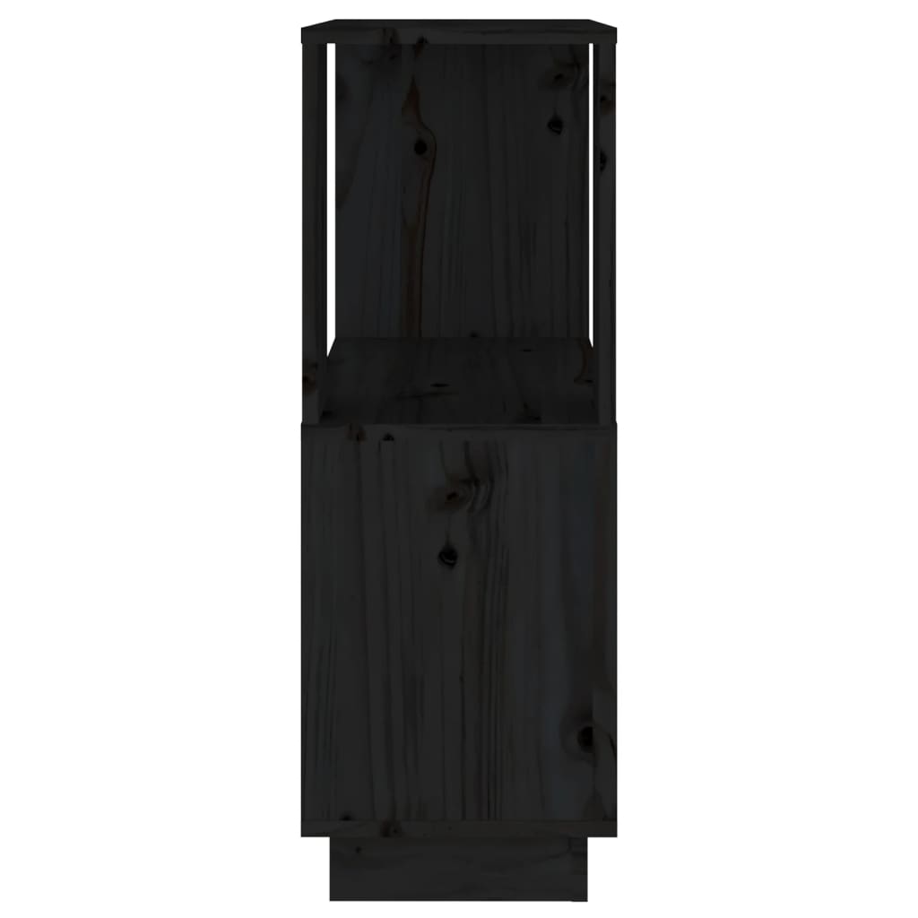 Kirjahylly/tilanjakaja musta 51x25x70 cm täysi mänty - Sisustajankoti.fi