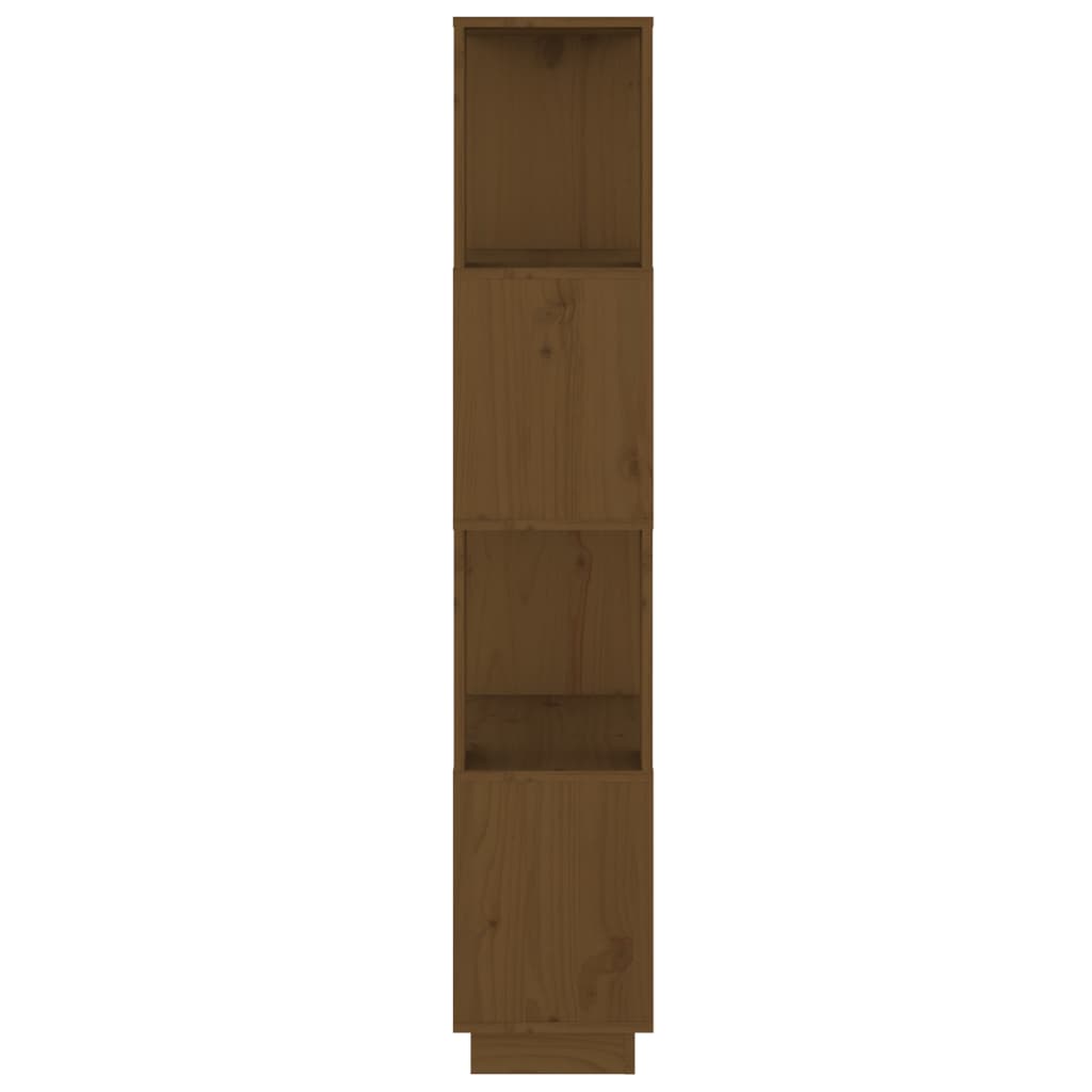 Kirjahylly/tilanjakaja hunajanruskea 51x25x132 cm täysi mänty - Sisustajankoti.fi
