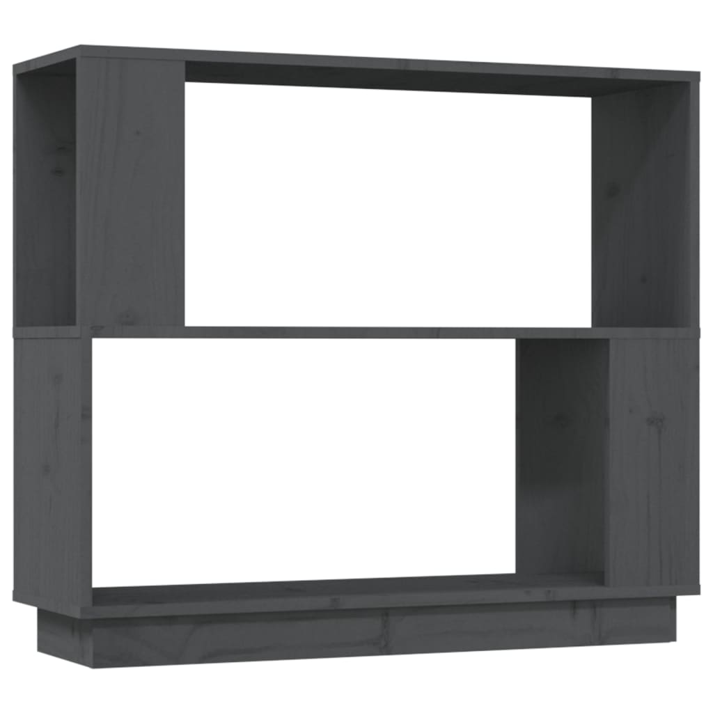 Kirjahylly/tilanjakaja harmaa 80x25x70 cm täysi mänty - Sisustajankoti.fi