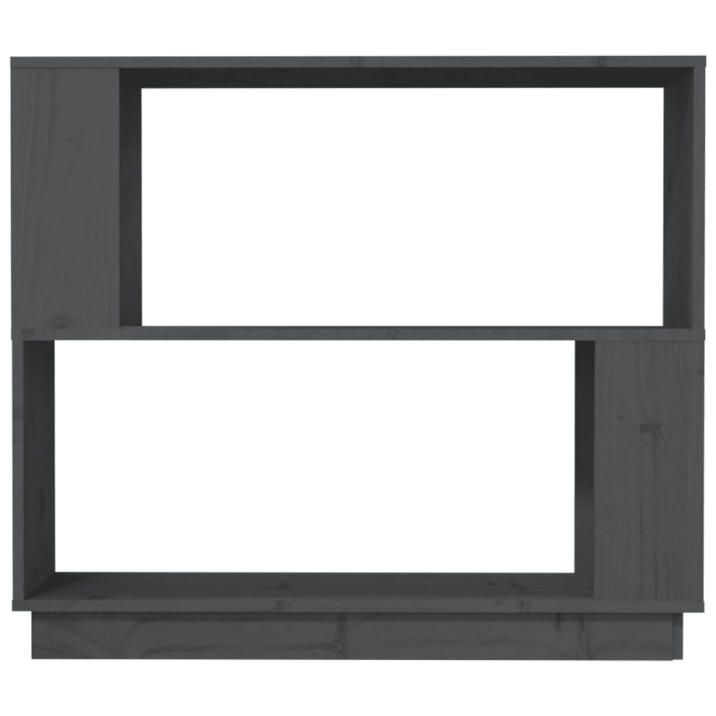 Kirjahylly/tilanjakaja harmaa 80x25x70 cm täysi mänty - Sisustajankoti.fi