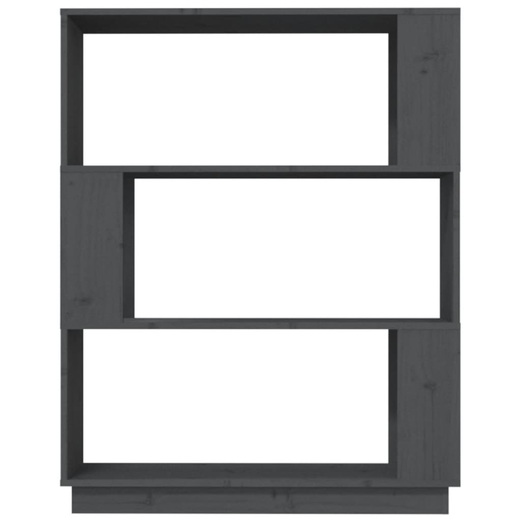 Kirjahylly/tilanjakaja harmaa 80x25x101 cm täysi mänty - Sisustajankoti.fi