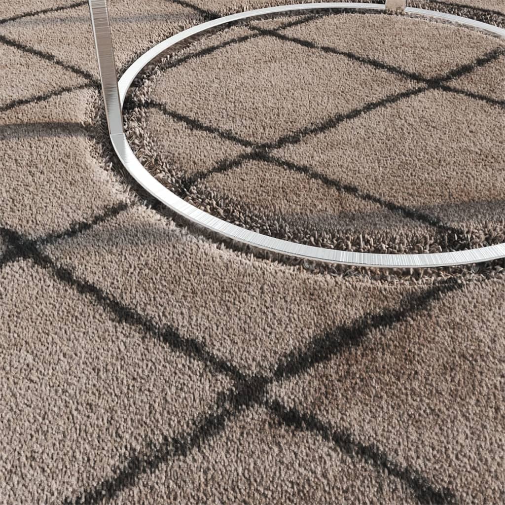 Pörrömatto korkeanukkainen beige ja antrasiitti 80x150 cm - Sisustajankoti.fi