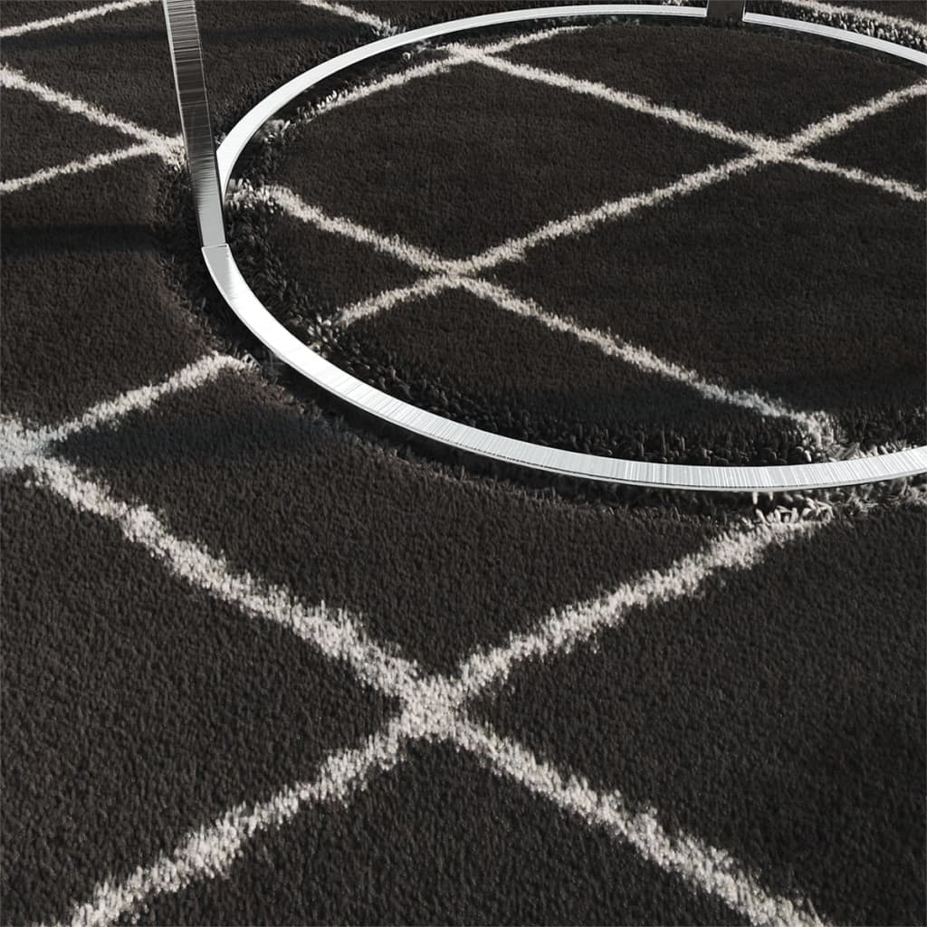 Pörrömatto korkeanukkainen kerma ja antrasiitti 120x170 cm - Sisustajankoti.fi