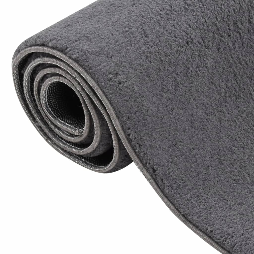 Matto pestävä pehmeä pörröinen 200x290 cm liukumaton antrasiit. - Sisustajankoti.fi