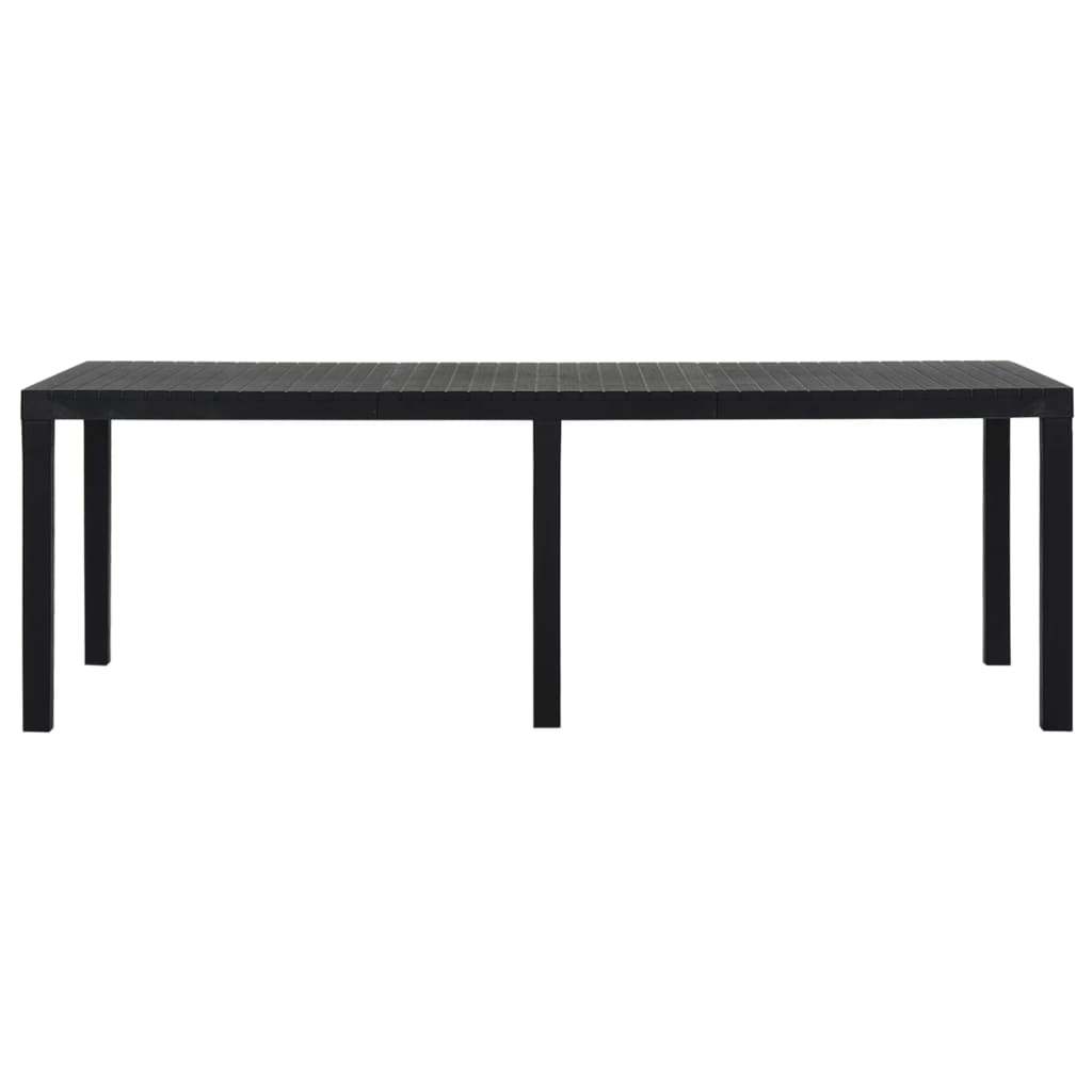 Puutarhapöytä 220x90x72 cm PP antrasiitti - Sisustajankoti.fi