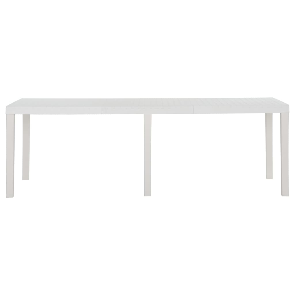 Puutarhapöytä 220x90x72 cm PP valkoinen - Sisustajankoti.fi