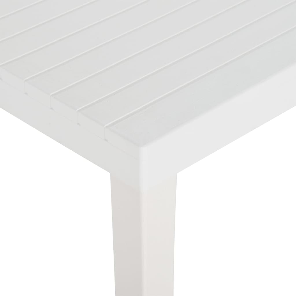 Puutarhapöytä 220x90x72 cm PP valkoinen - Sisustajankoti.fi