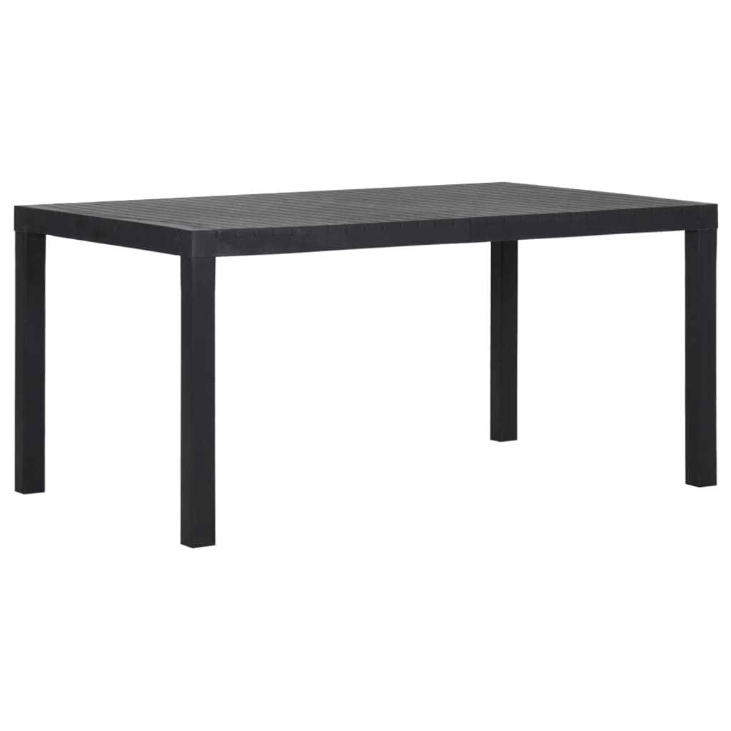 Puutarhapöytä 150x90x72 cm PP antrasiitti - Sisustajankoti.fi
