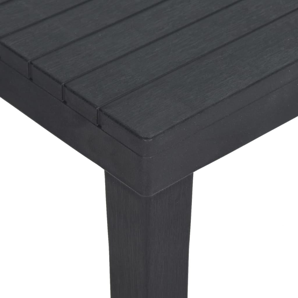 Puutarhapöytä 150x90x72 cm PP antrasiitti - Sisustajankoti.fi