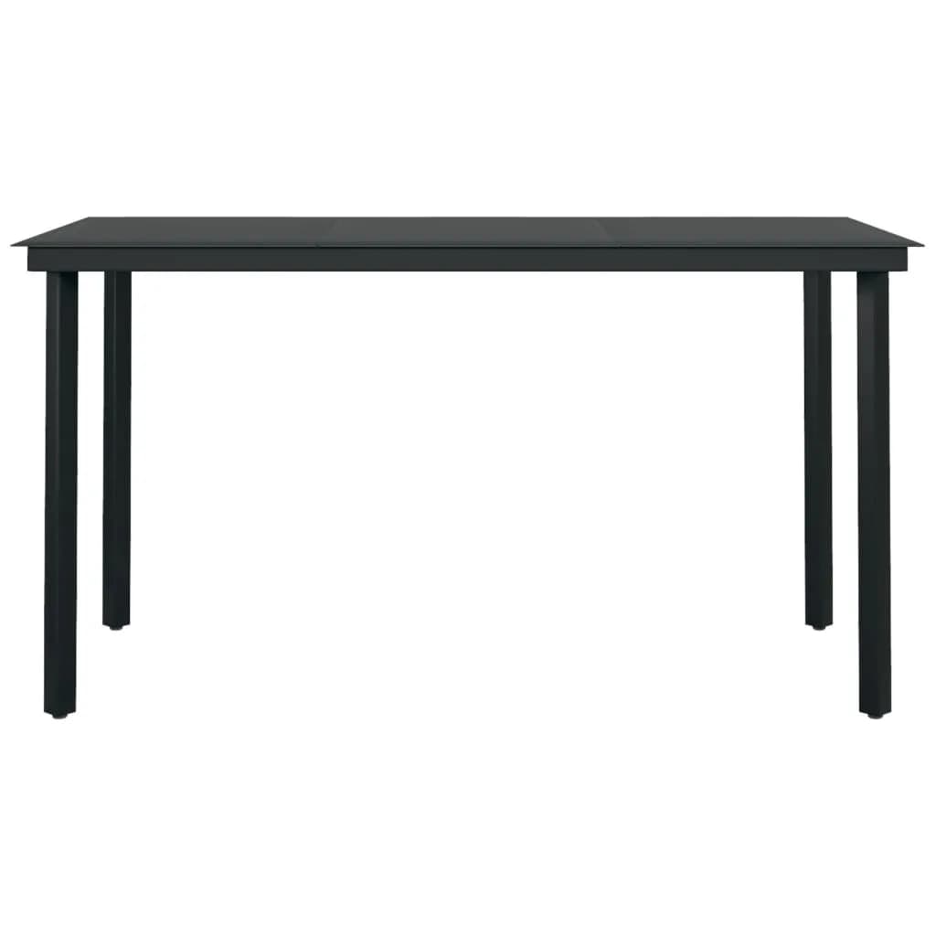 7-osainen Ulkoruokailuryhmä tyynyillä musta - Sisustajankoti.fi