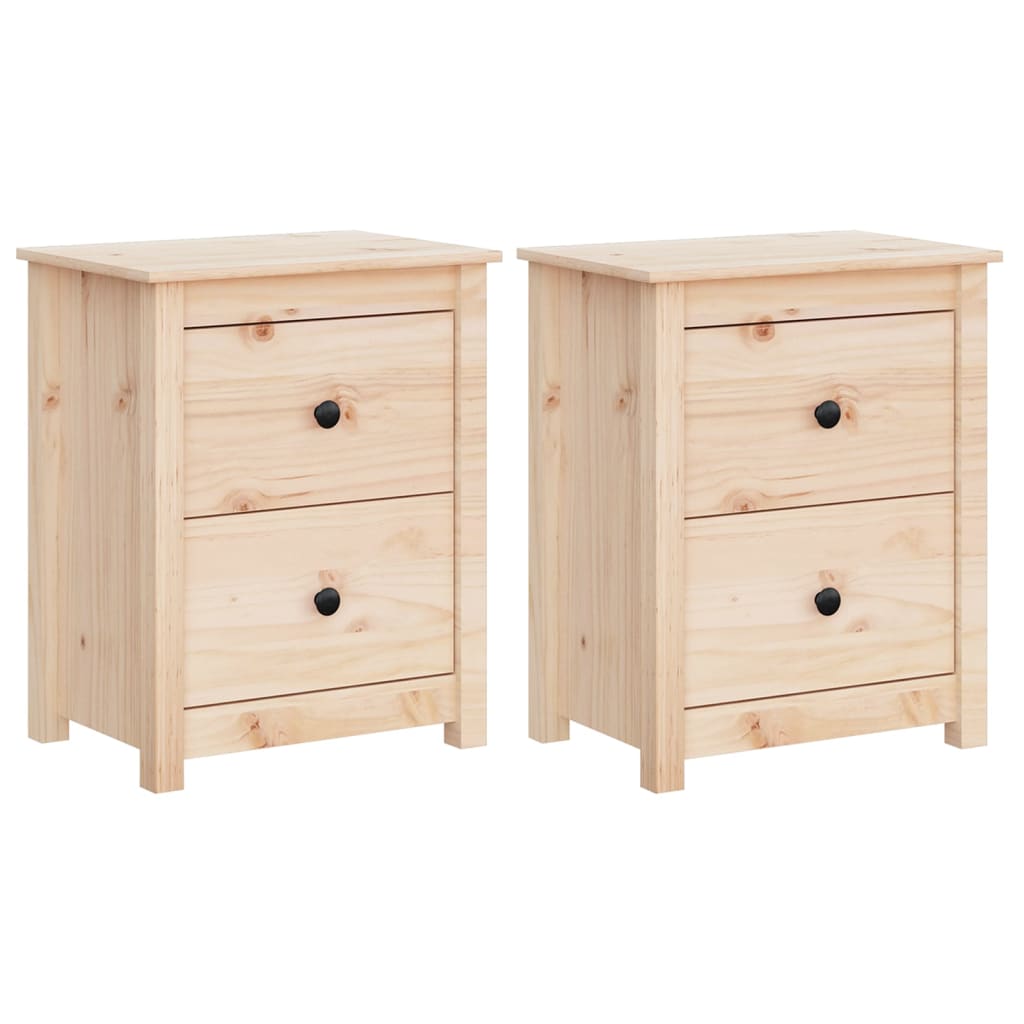 Yöpöydät 2 kpl 50x35x61,5 cm täysi mänty - Sisustajankoti.fi
