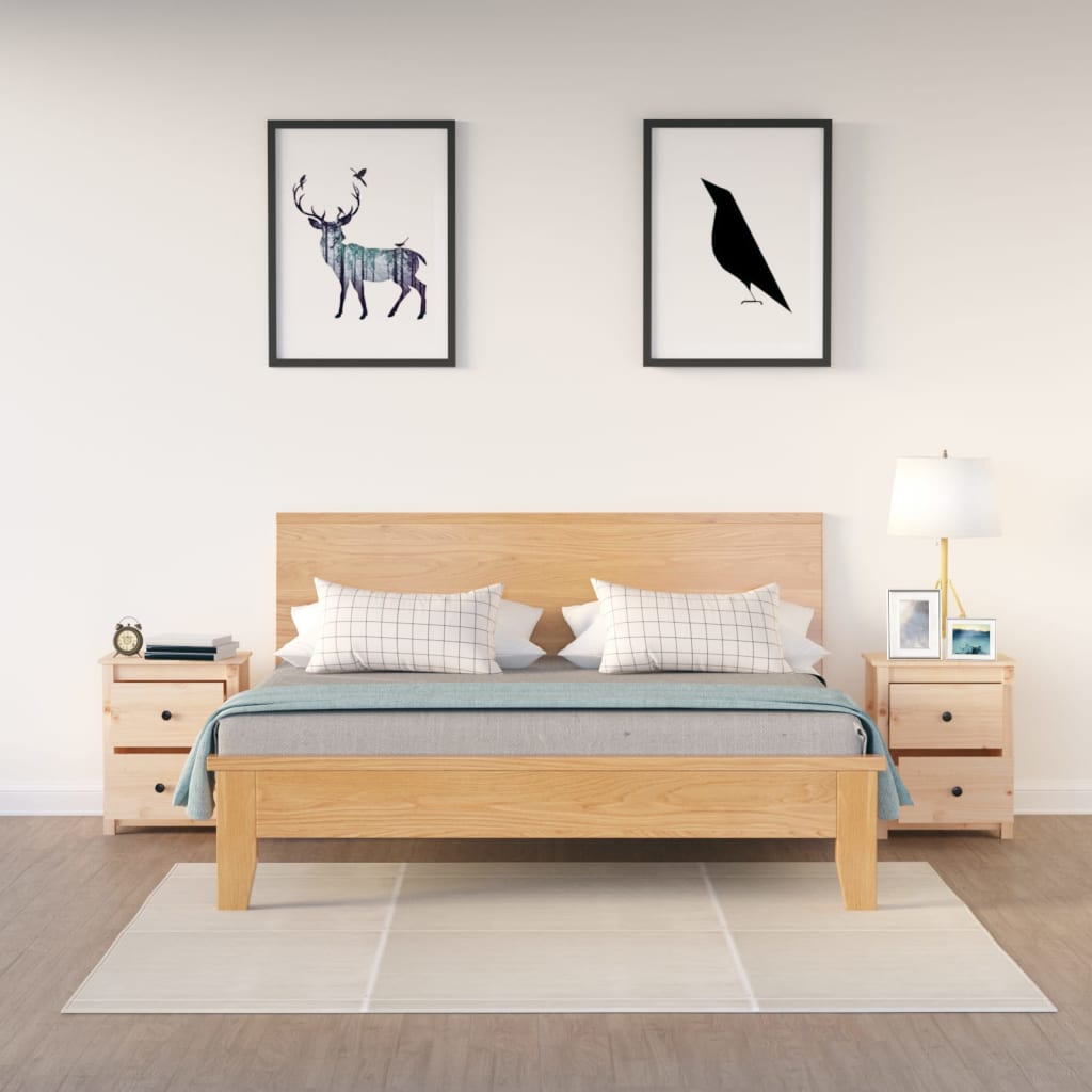 Yöpöydät 2 kpl 50x35x61,5 cm täysi mänty - Sisustajankoti.fi