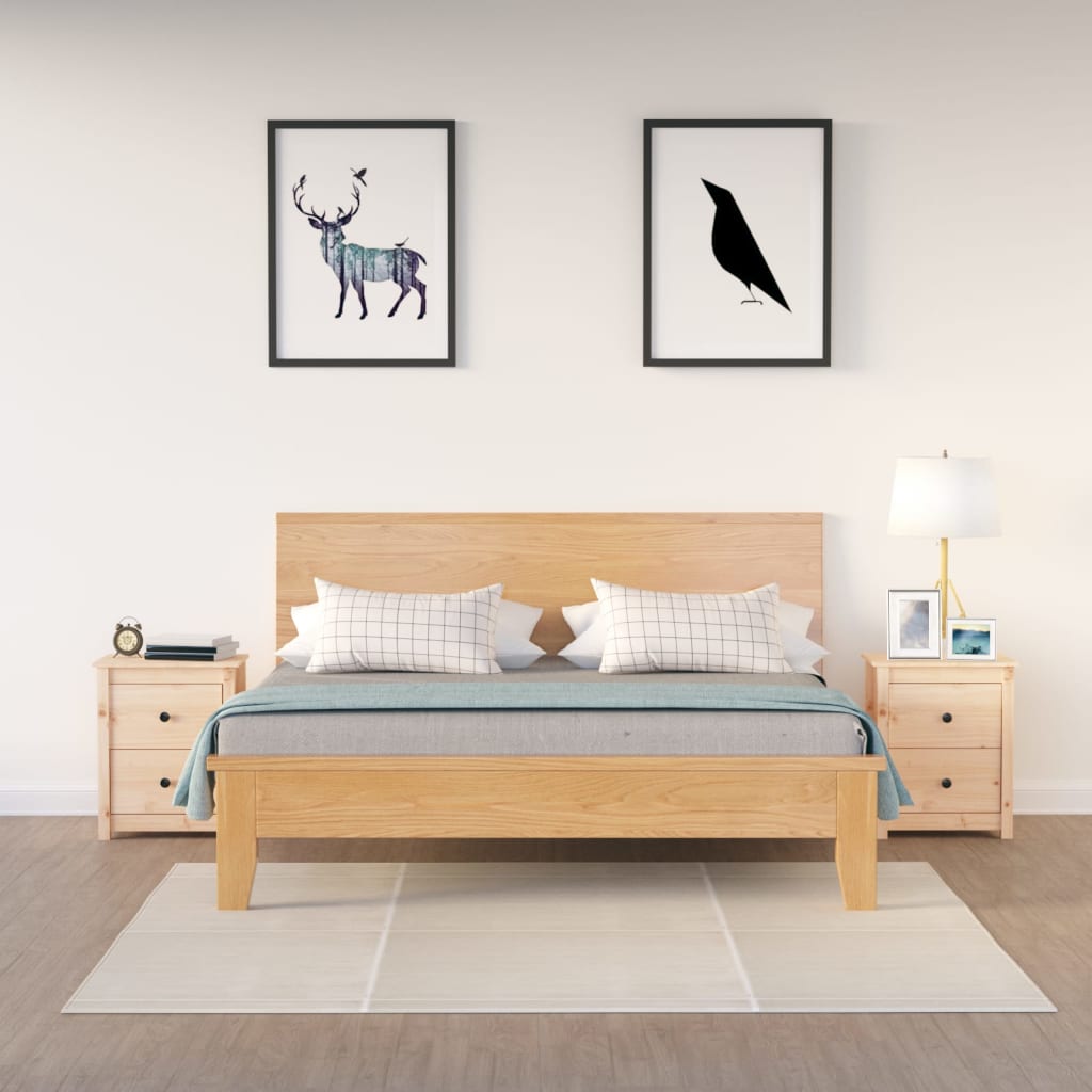 Yöpöydät 2 kpl 50x35x61,5 cm täysi mänty - Sisustajankoti.fi