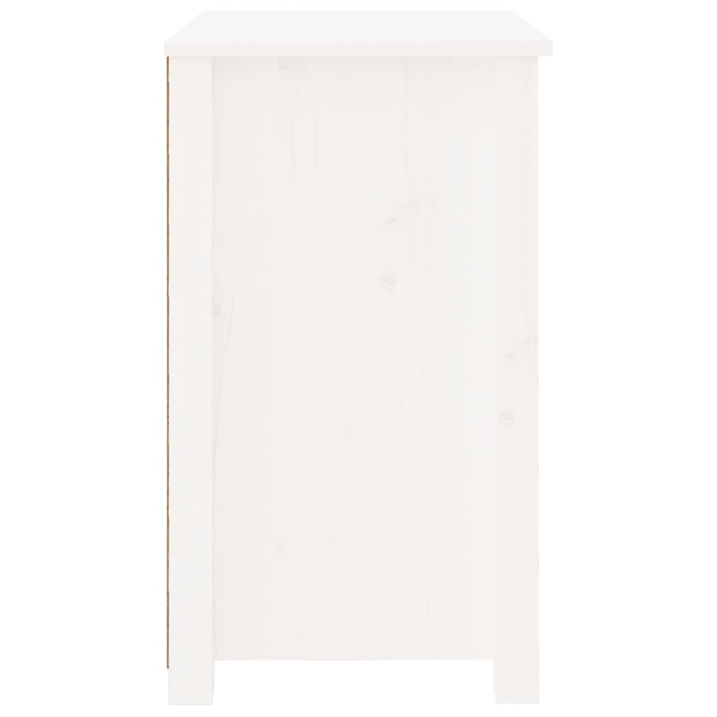 Yöpöydät 2 kpl valkoinen 50x35x61,5 cm täysi mänty - Sisustajankoti.fi