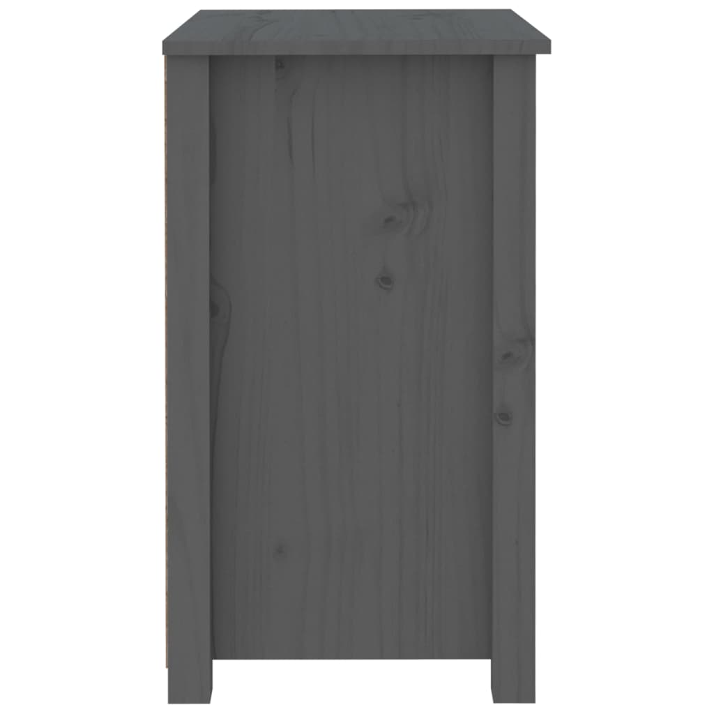 Yöpöydät 2 kpl harmaa 50x35x61,5 cm täysi mänty - Sisustajankoti.fi