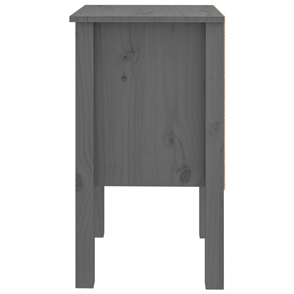 Yöpöydät 2 kpl harmaa 40x35x61,5 cm täysi mänty - Sisustajankoti.fi