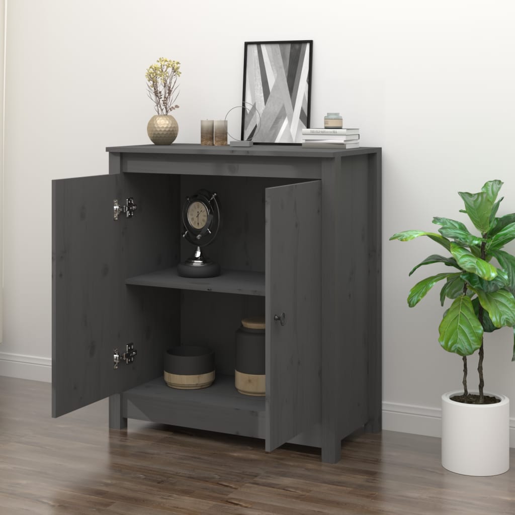Senkki harmaa 70x35x80 cm täysi mänty - Sisustajankoti.fi