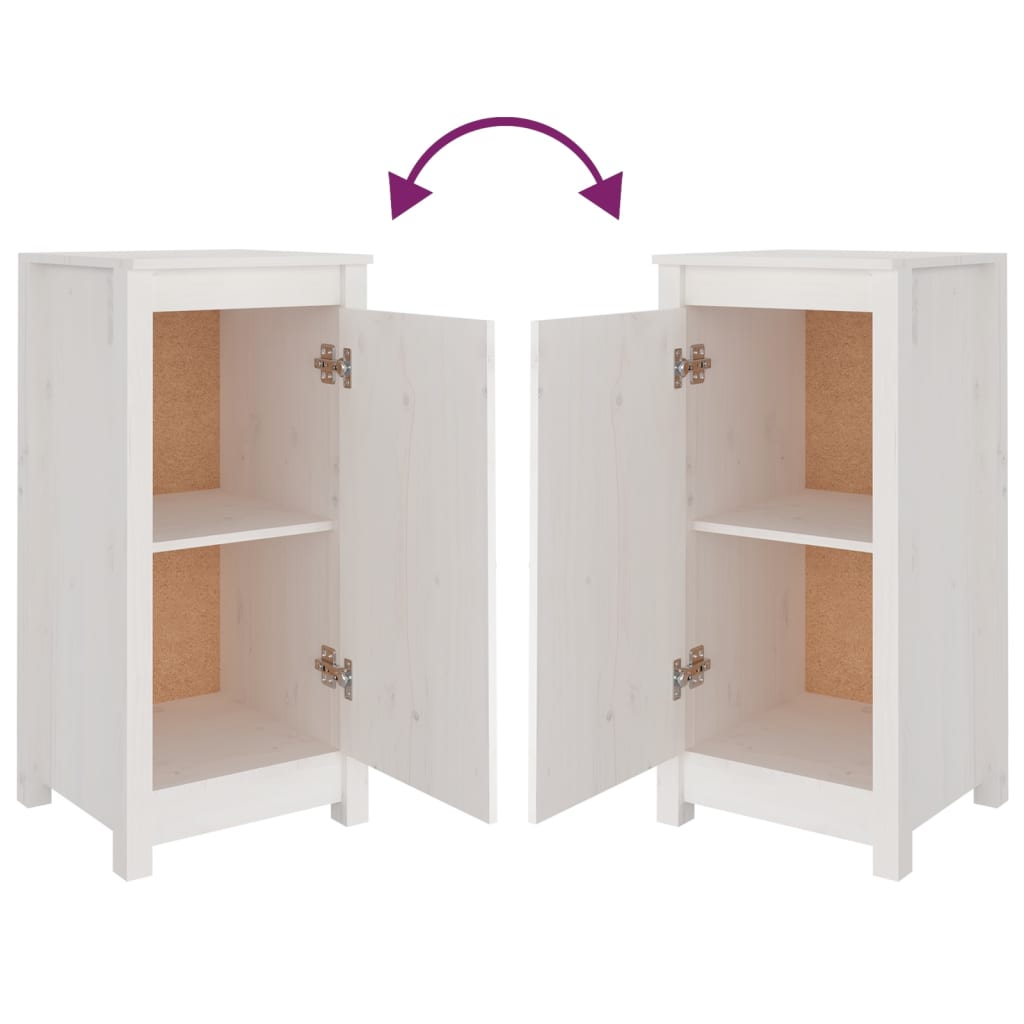Senkit 2 kpl valkoinen 40x35x80 cm täysi mänty - Sisustajankoti.fi