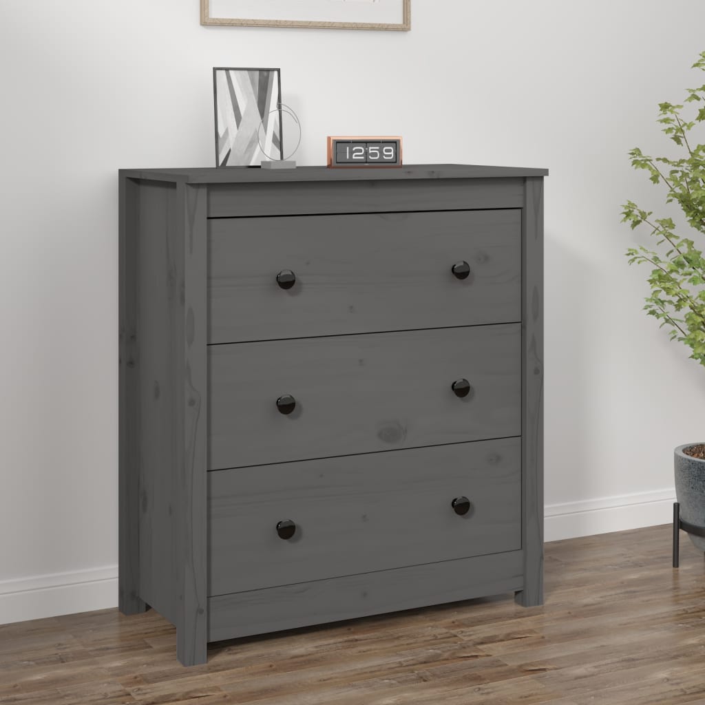 Senkki harmaa 70x35x80 cm täysi mänty - Sisustajankoti.fi