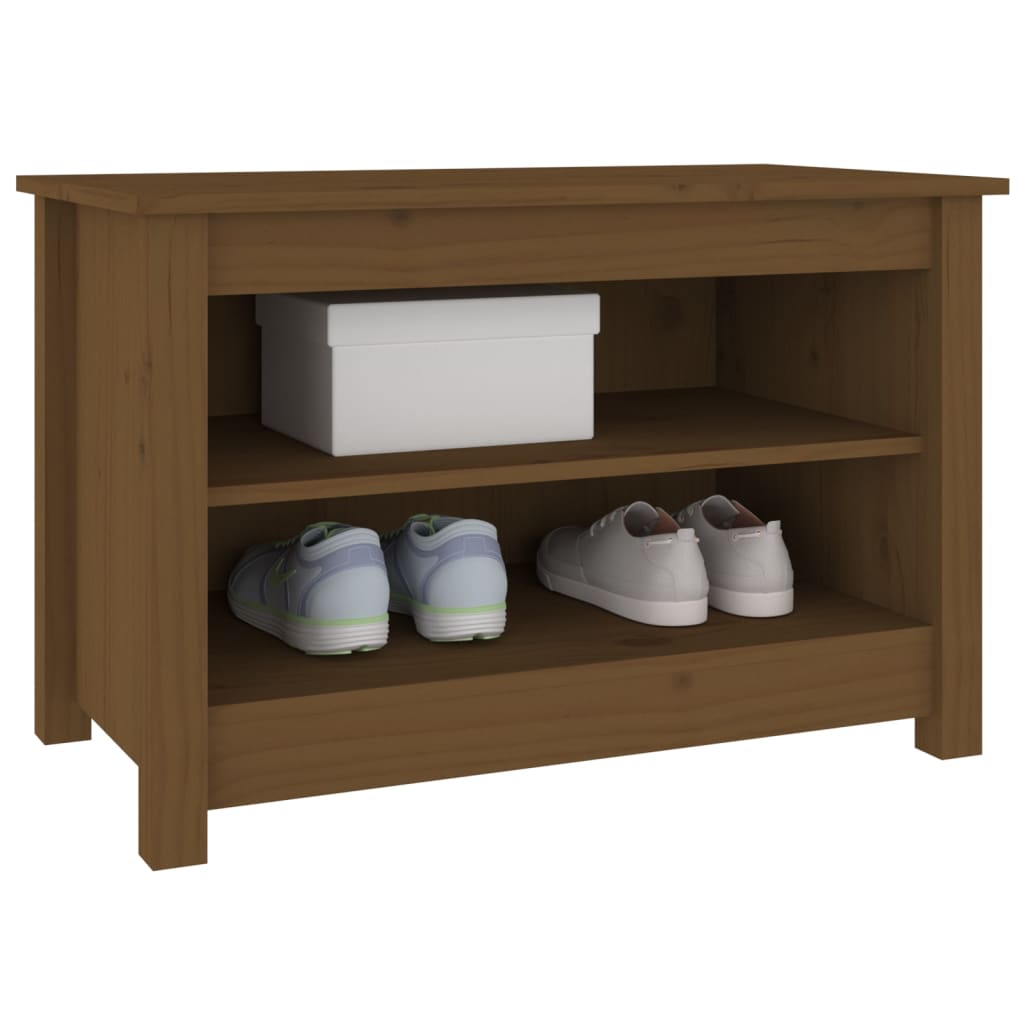 Kenkäkaappi hunajanruskea 70x38x45,5 cm täysi mänty - Sisustajankoti.fi