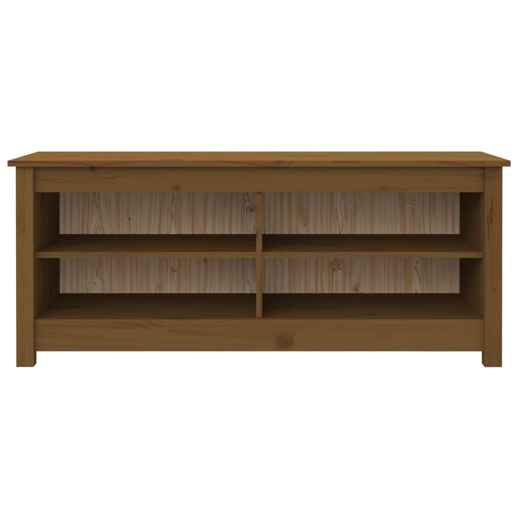 Kenkäkaappi hunajanruskea 110x38x45,5 cm täysi mänty - Sisustajankoti.fi