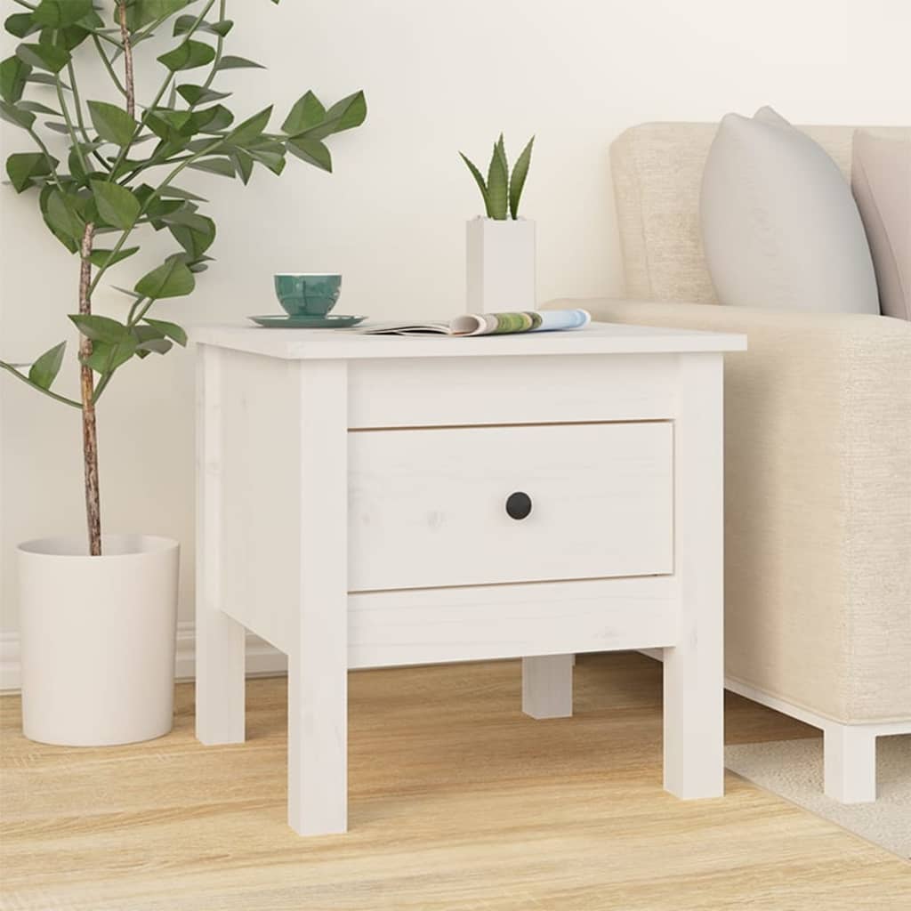 Senkit 2 kpl valkoinen 40x40x39 cm täysi mänty - Sisustajankoti.fi
