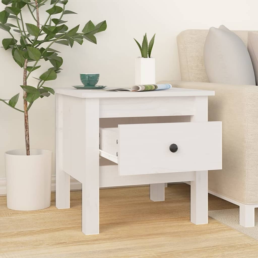 Senkit 2 kpl valkoinen 40x40x39 cm täysi mänty - Sisustajankoti.fi