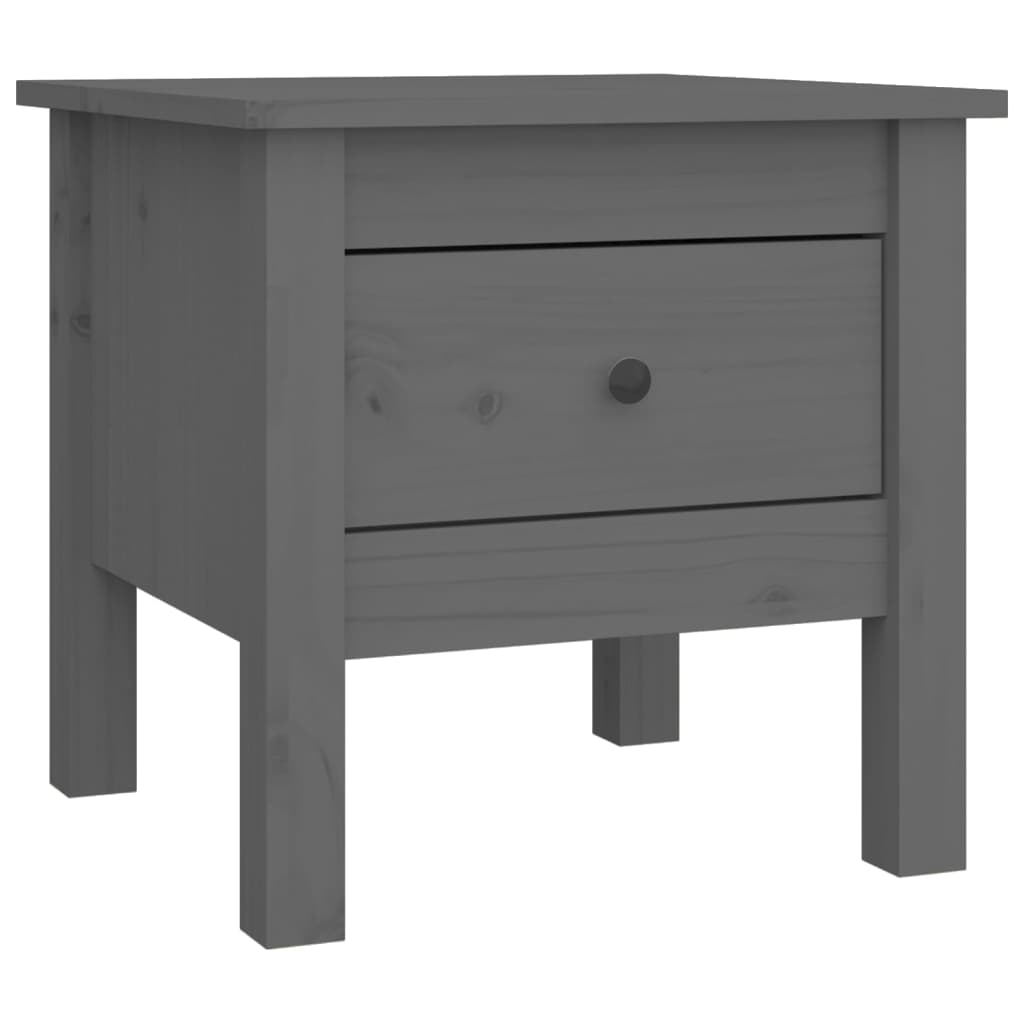 Sivupöydät 2 kpl harmaa 40x40x39 cm täysi mänty - Sisustajankoti.fi