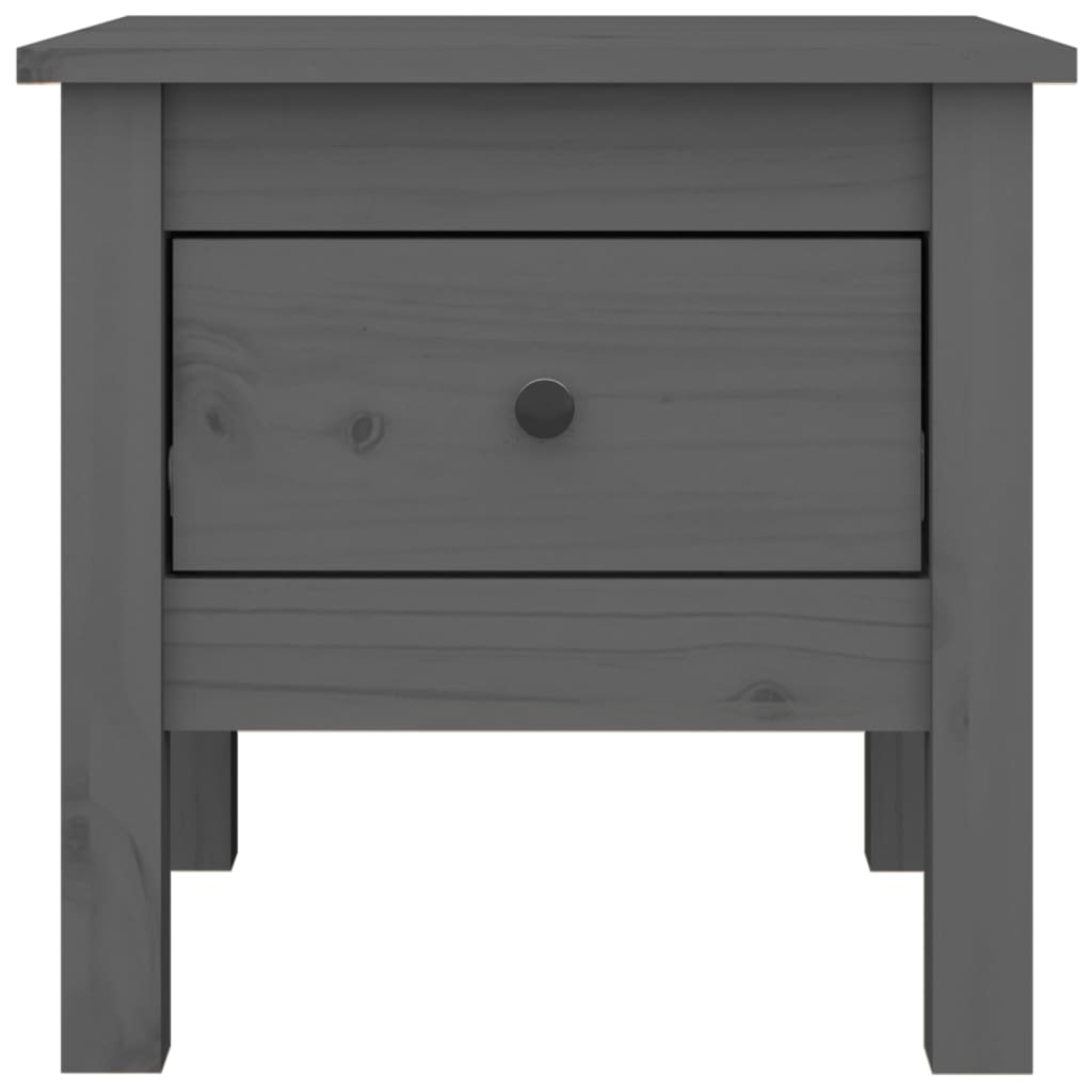 Sivupöydät 2 kpl harmaa 40x40x39 cm täysi mänty - Sisustajankoti.fi