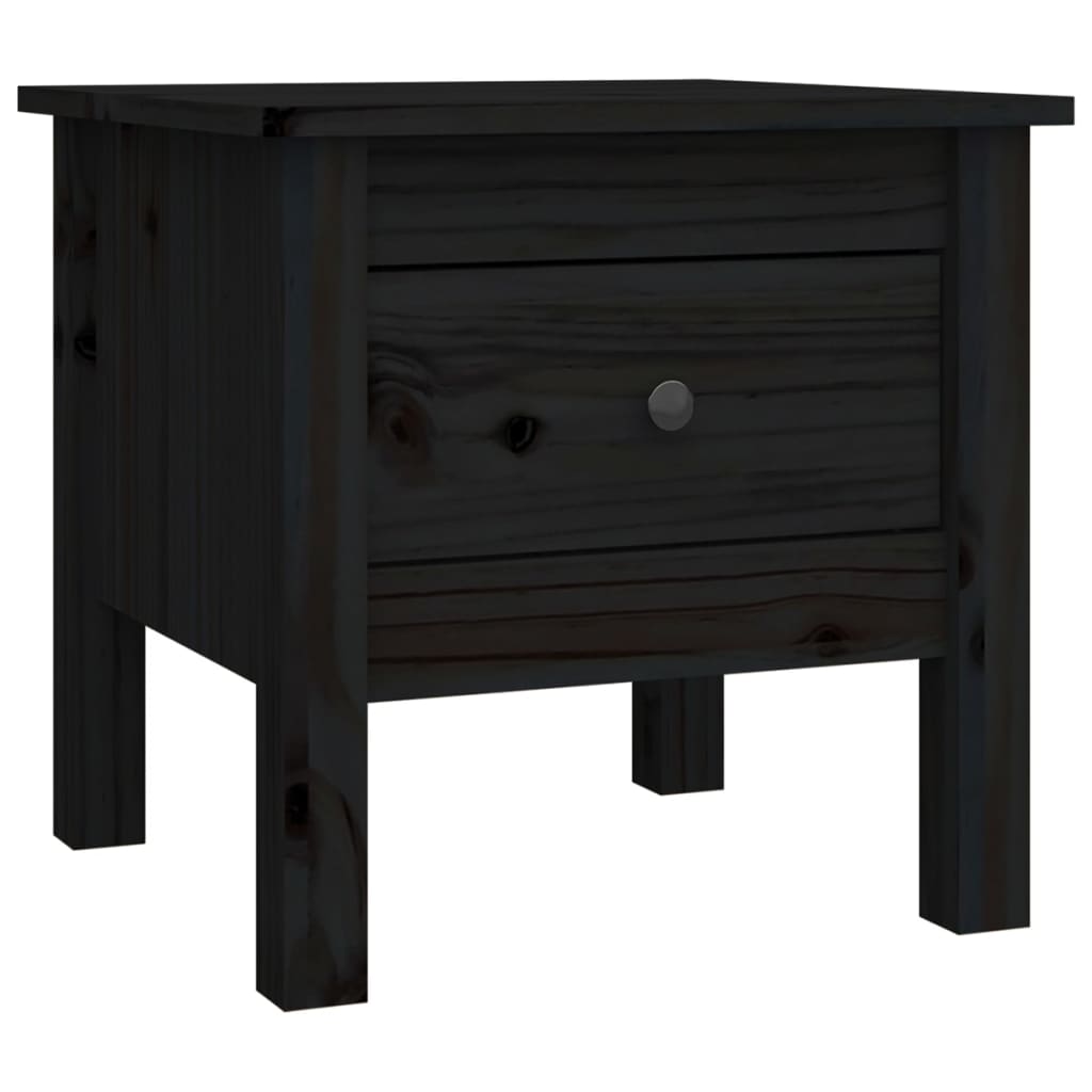Sivupöydät 2 kpl musta 40x40x39 cm täysi mänty - Sisustajankoti.fi