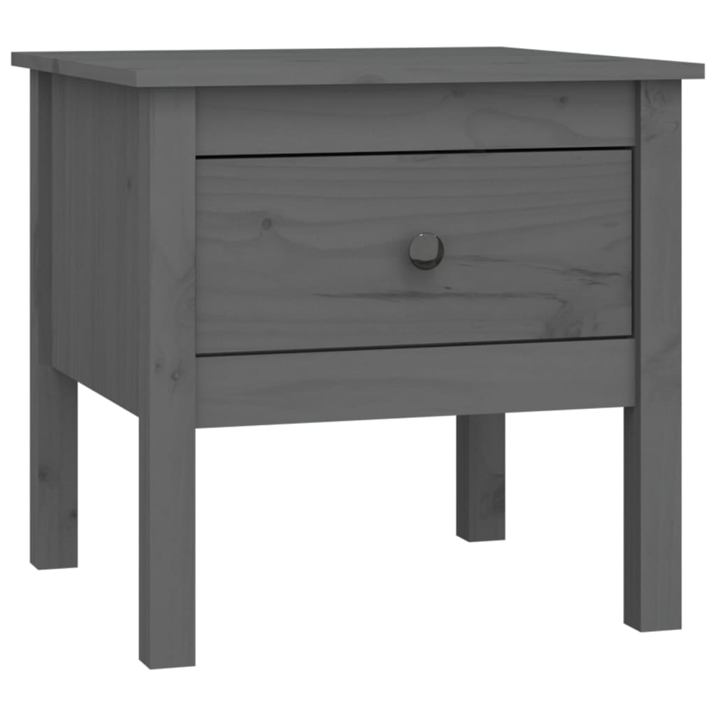Sivupöydät 2 kpl harmaa 50x50x49 cm täysi mänty - Sisustajankoti.fi