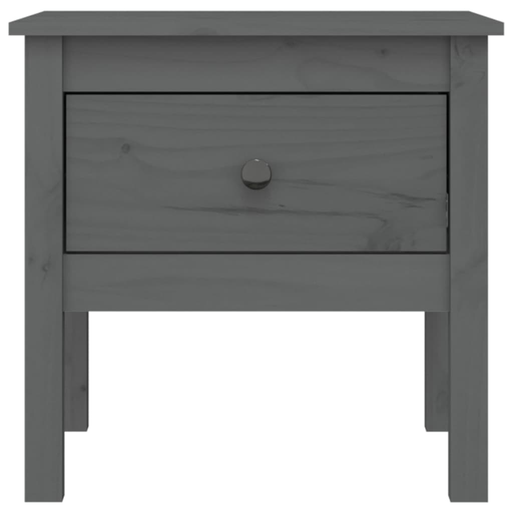 Sivupöydät 2 kpl harmaa 50x50x49 cm täysi mänty - Sisustajankoti.fi