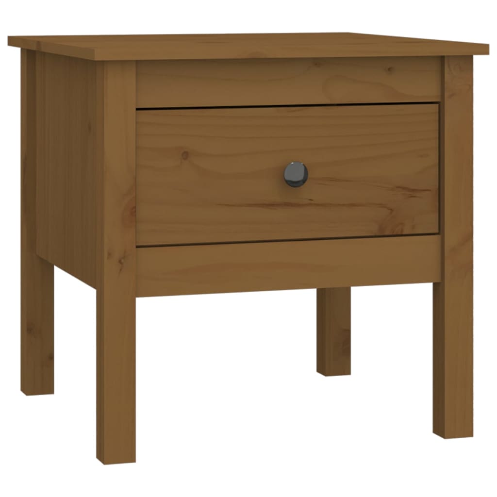 Sivupöydät 2 kpl hunajanruskea 50x50x49 cm täysi mänty - Sisustajankoti.fi