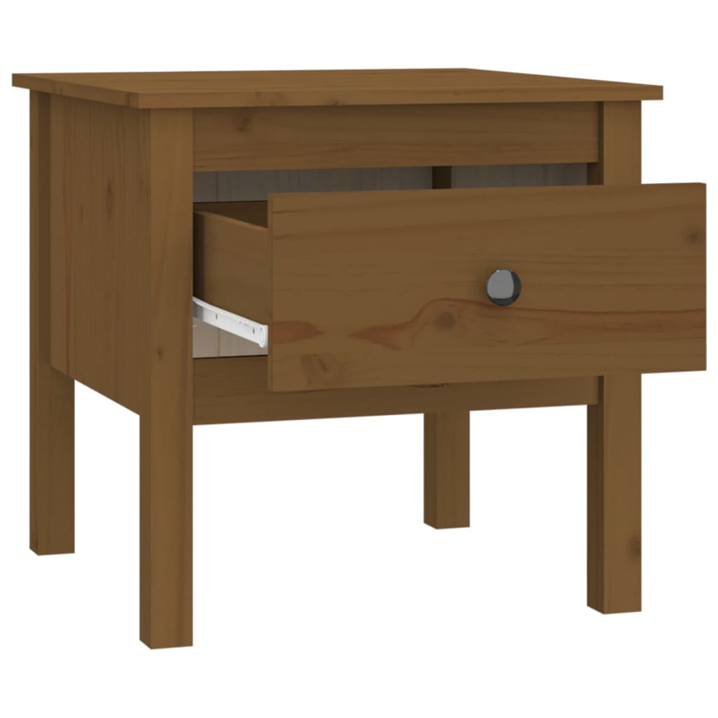 Sivupöydät 2 kpl hunajanruskea 50x50x49 cm täysi mänty - Sisustajankoti.fi
