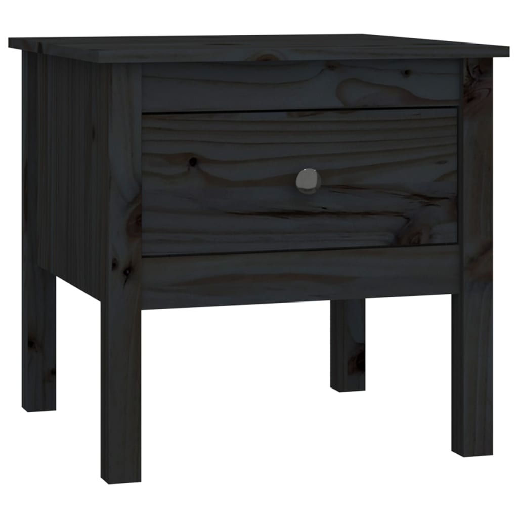 Sivupöydät 2 kpl musta 50x50x49 cm täysi mänty - Sisustajankoti.fi