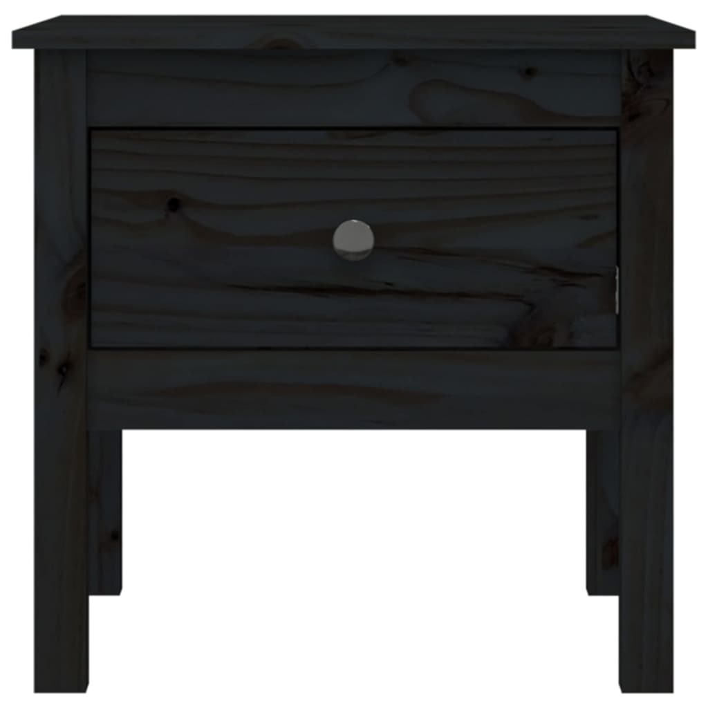 Sivupöydät 2 kpl musta 50x50x49 cm täysi mänty - Sisustajankoti.fi