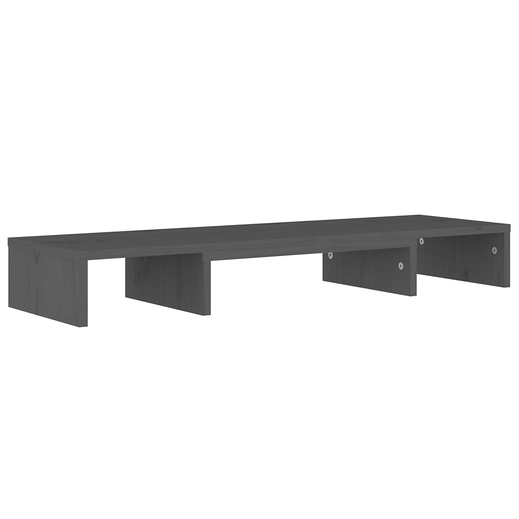 Näyttöteline harmaa 80x24x10,5 cm täysi mänty - Sisustajankoti.fi