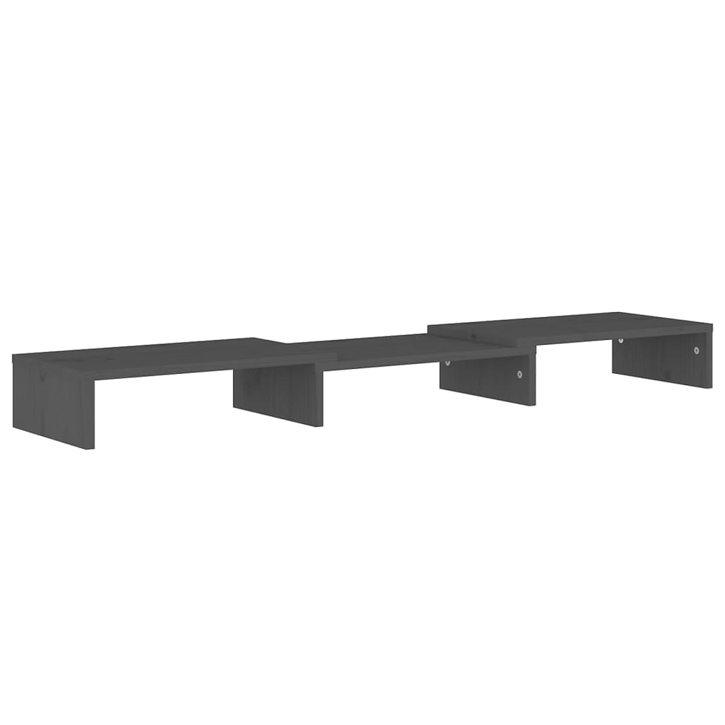 Näyttöteline harmaa 80x24x10,5 cm täysi mänty - Sisustajankoti.fi
